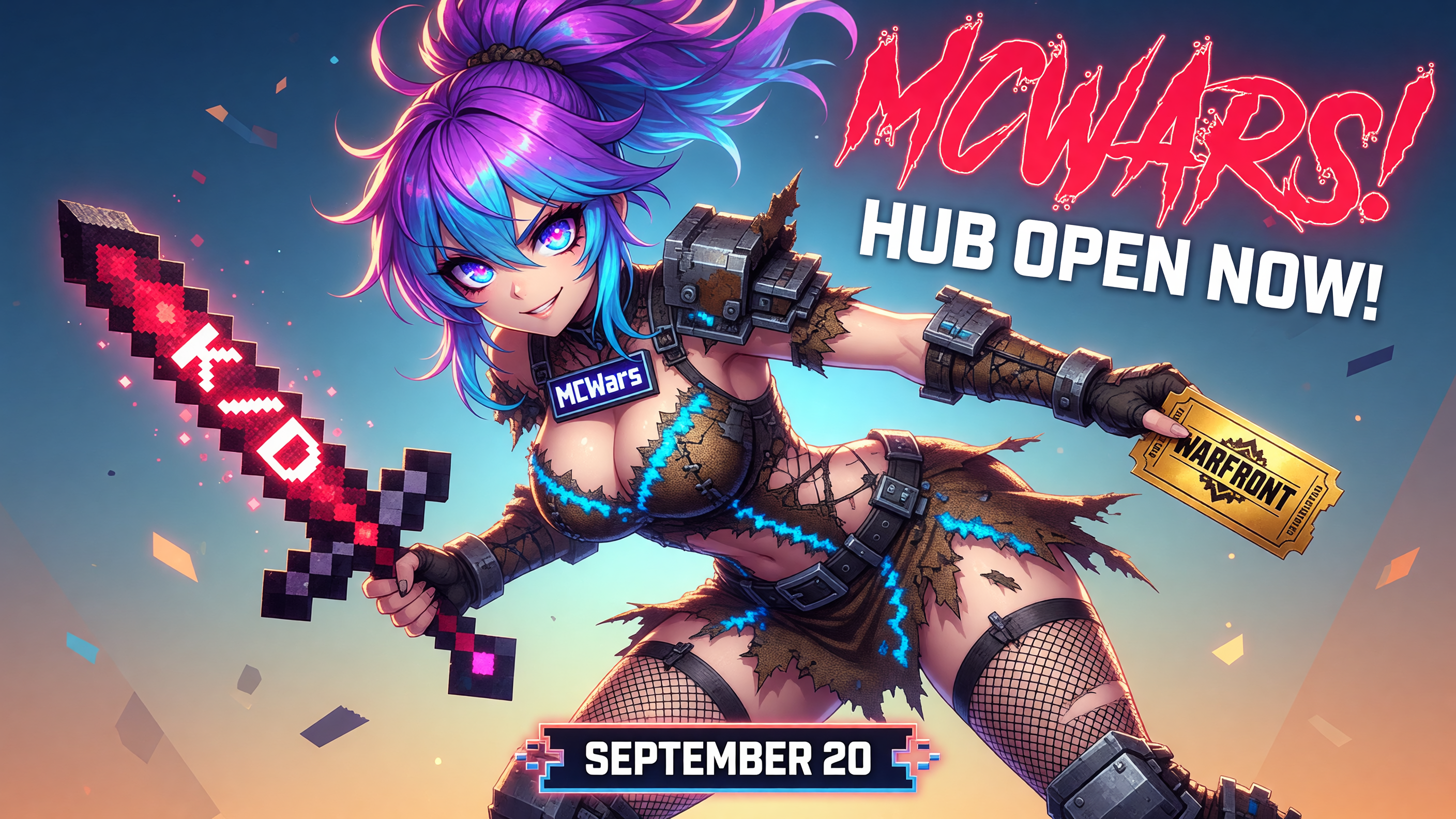 MCWars PvP Network Opens Hub Ahead of September 20 Launch