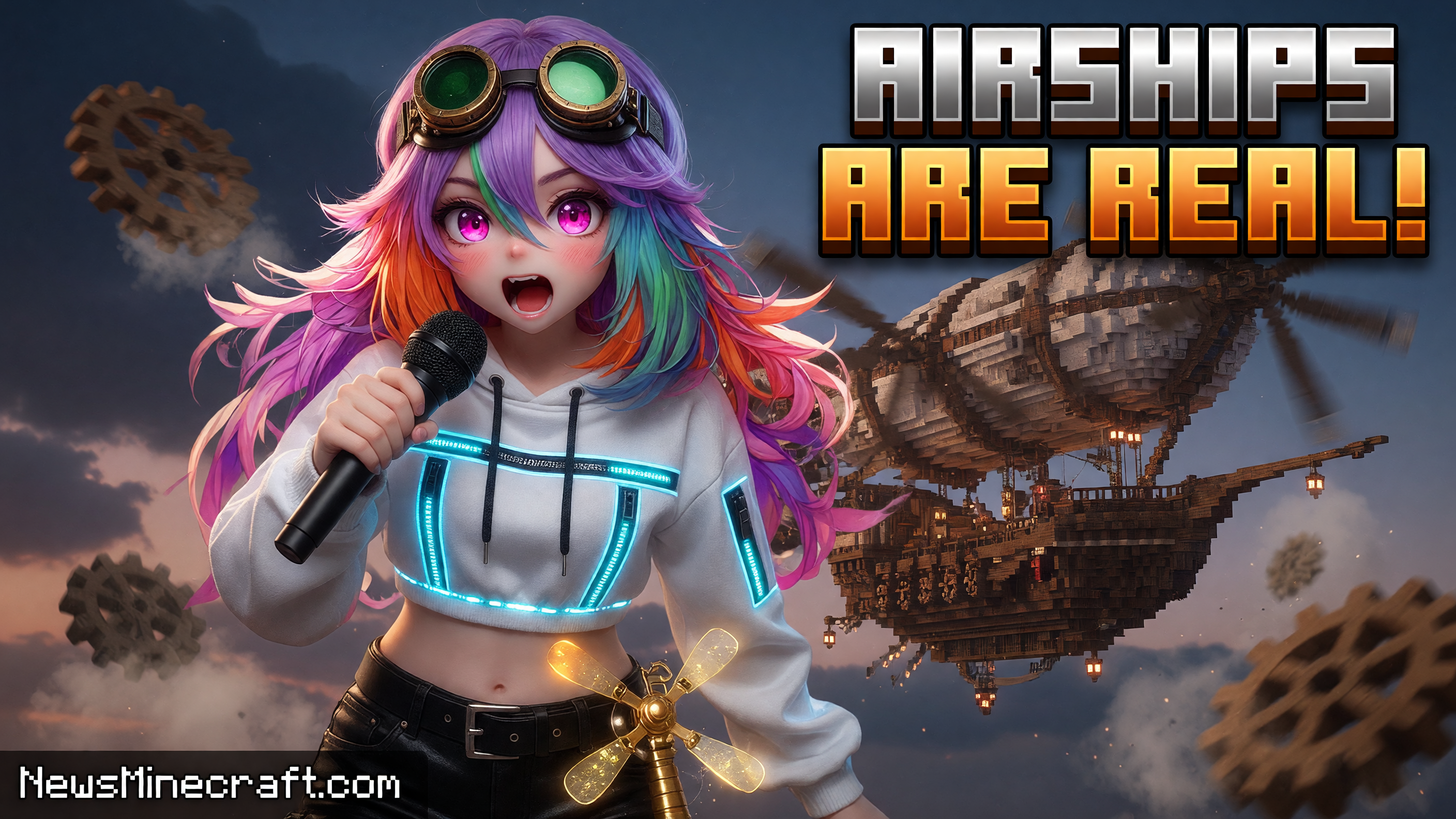 Minecraft Creators Lose It Over Fully Functional Airships in Viral Create Mod Video