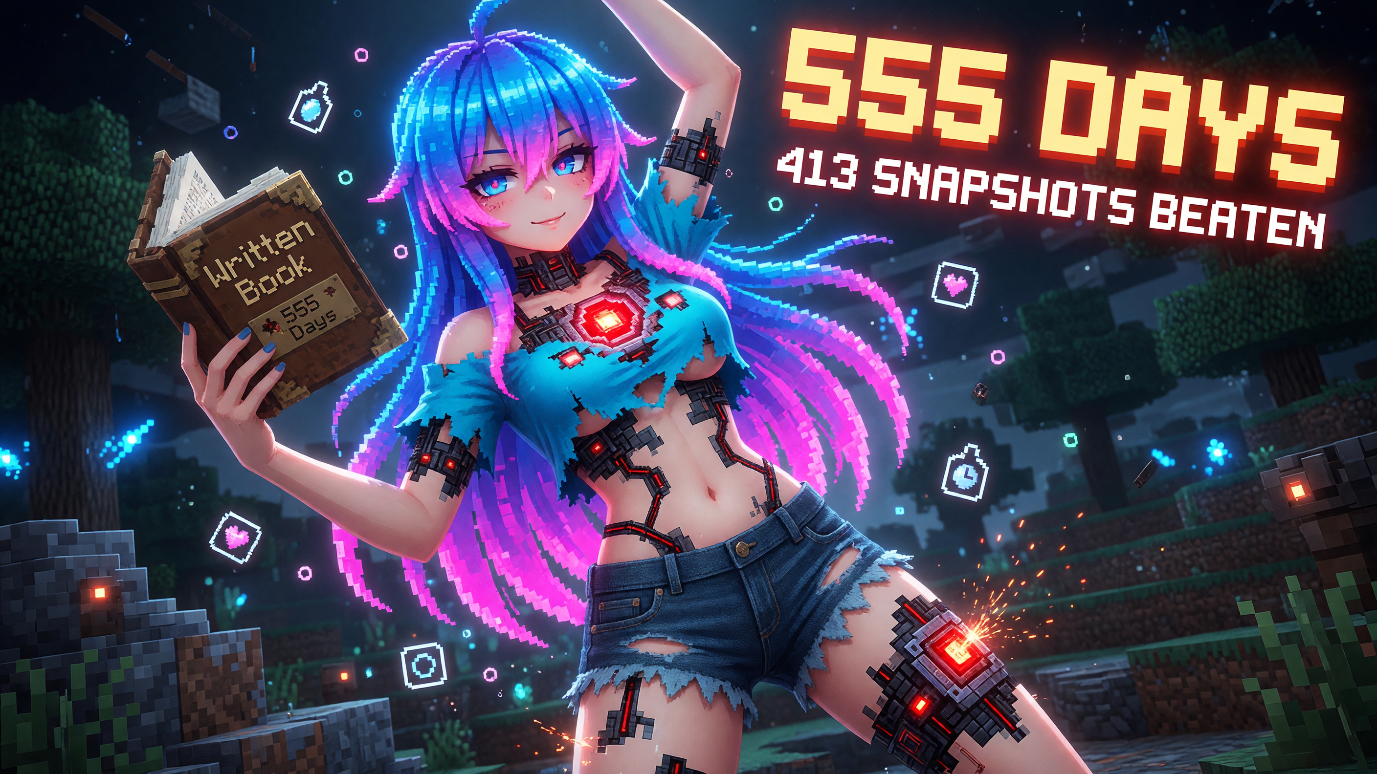Minecraft Player Beats 413 Snapshots After 555 Days