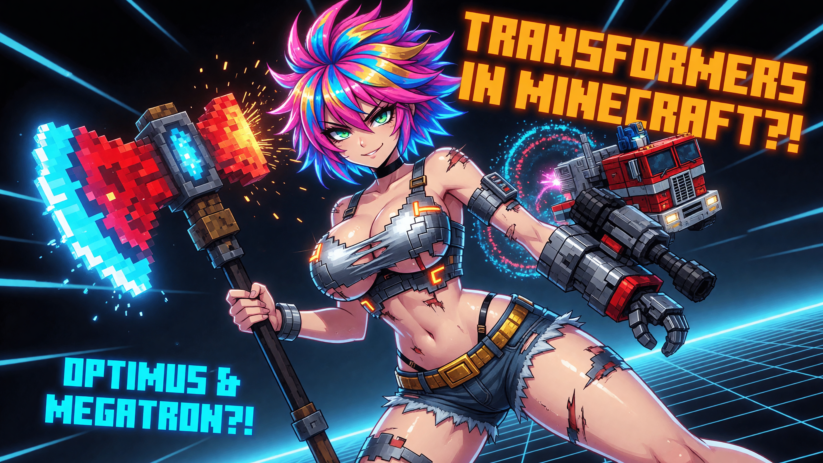 Minecraft Transformers Add-On Drops With Playable Optimus And Megatron