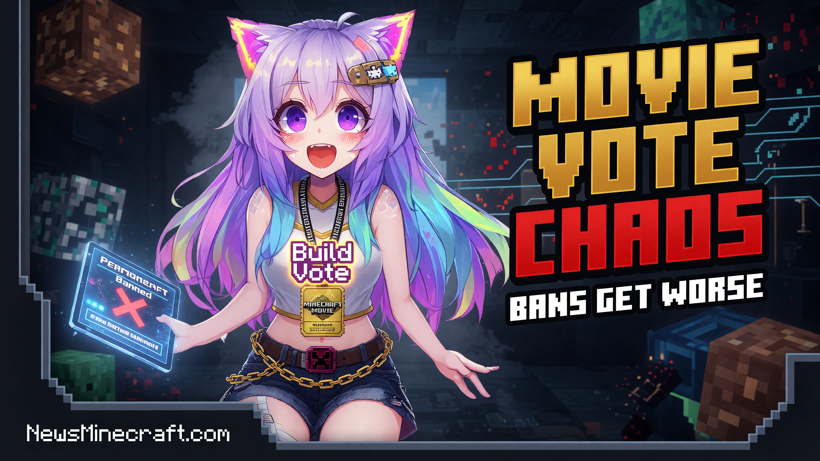 Minecraft Votes Return For Movie Builds As Bans Get Worse