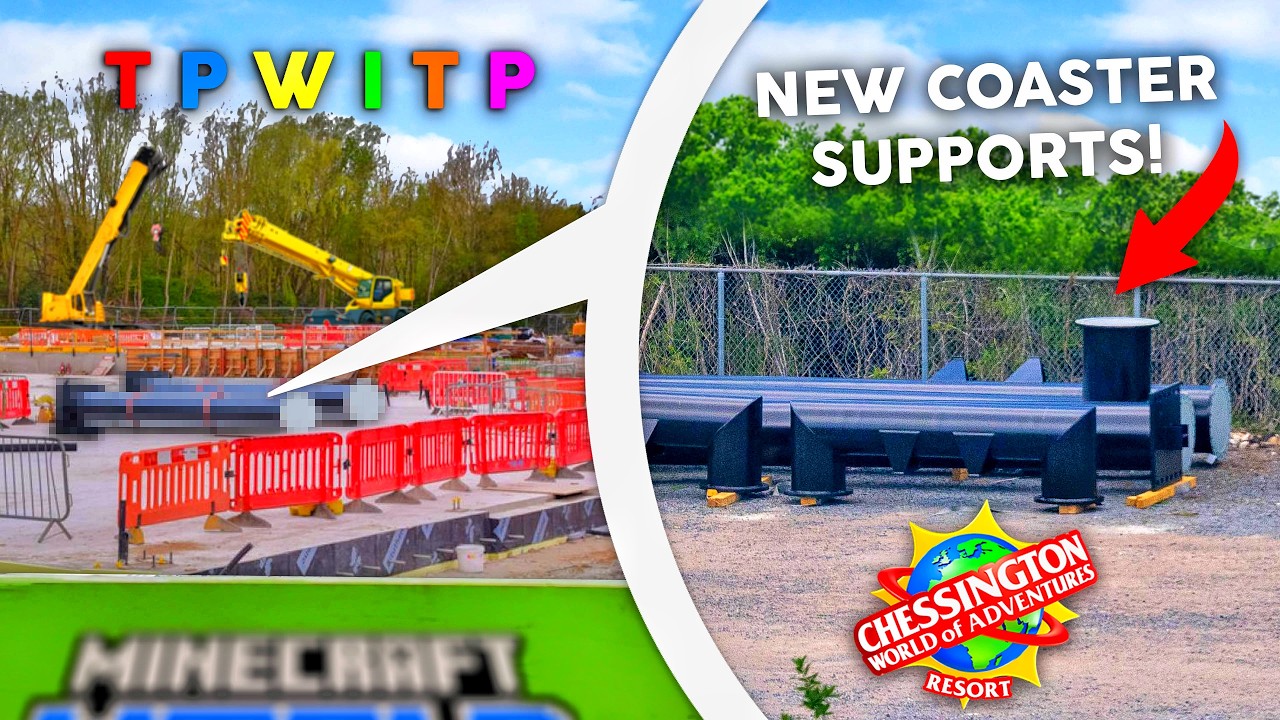 Minecraft World's Roller Coaster Goes Vertical With First Supports Installed