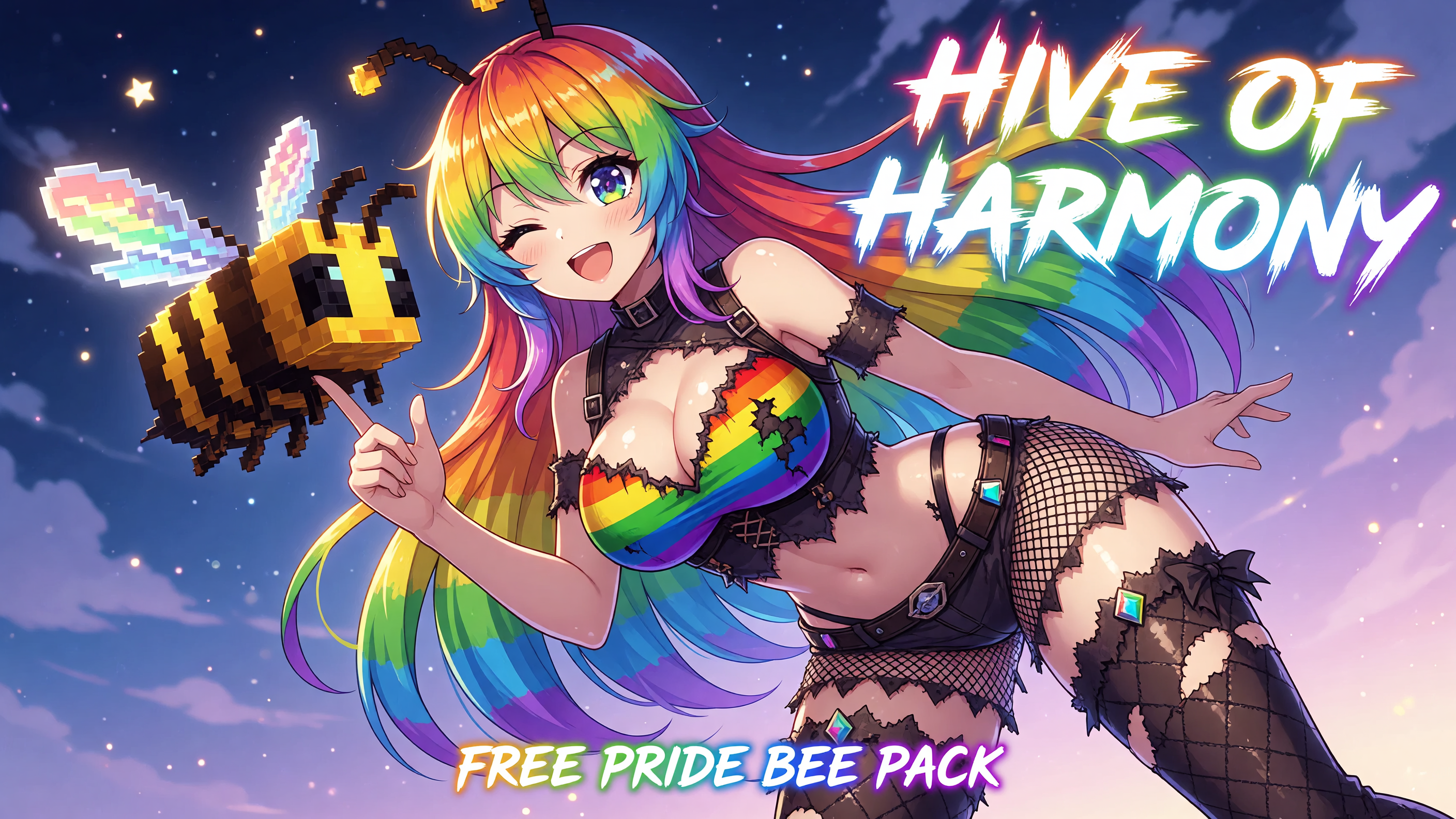 Mojang Drops Free Pride Bee Add-On Hive of Harmony