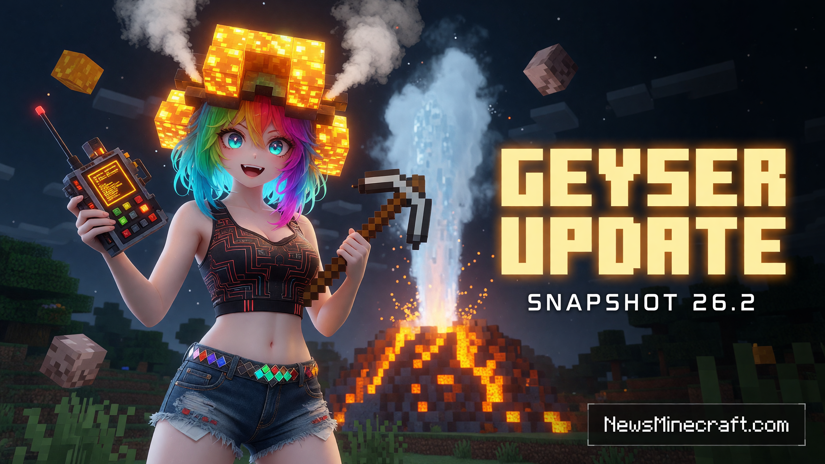 New Minecraft Snapshot Adds Geysers And Remote TNT With Sulfur Cubes