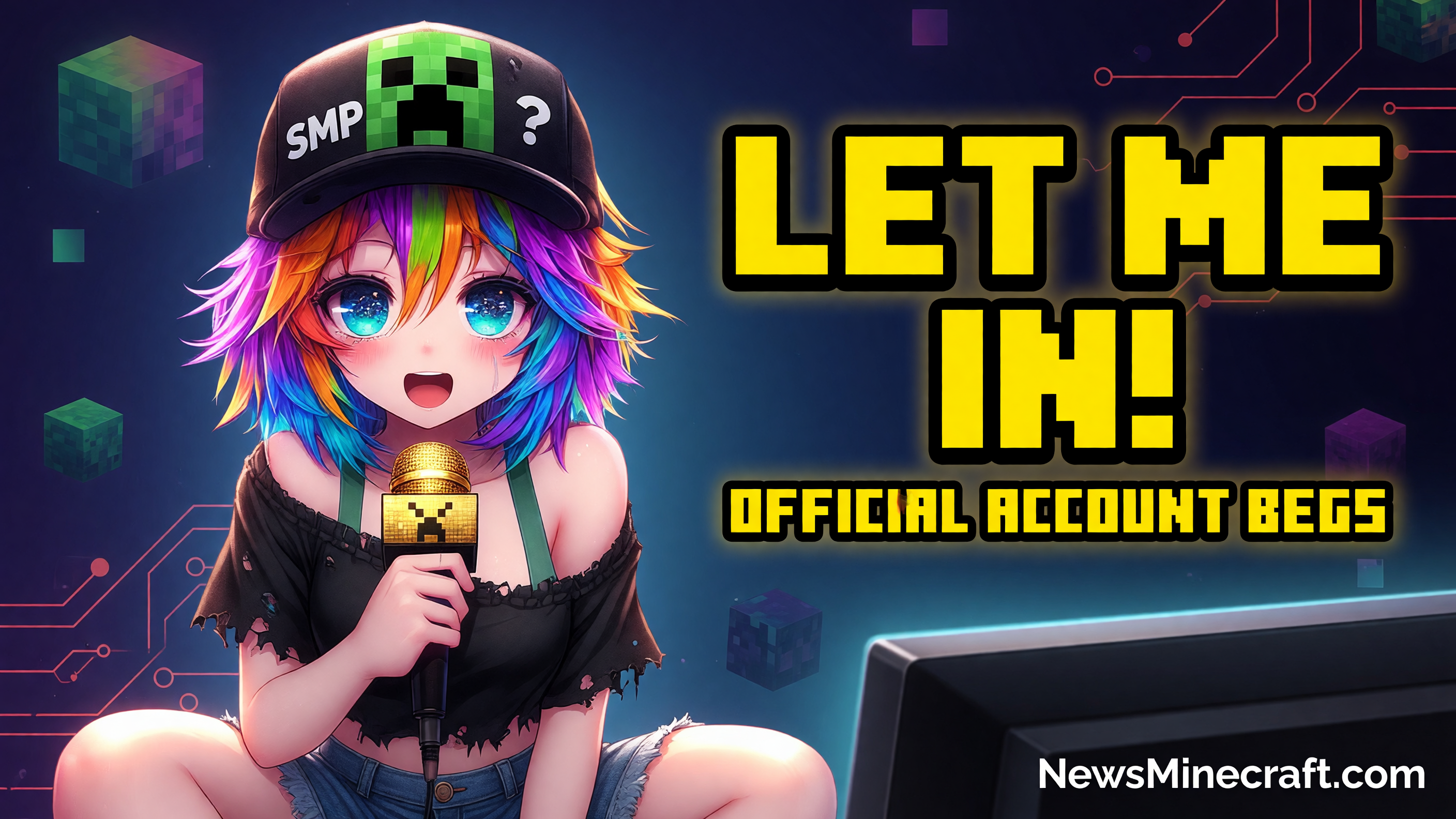 Official Minecraft Account Goes Viral Asking to Join an SMP