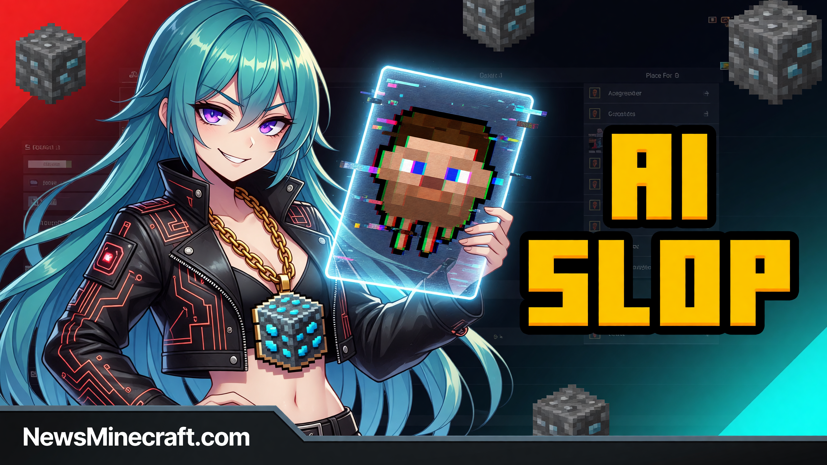 Tiny Minecraft Server Drops $2090 On Ad Then Uses AI Slop For Icon